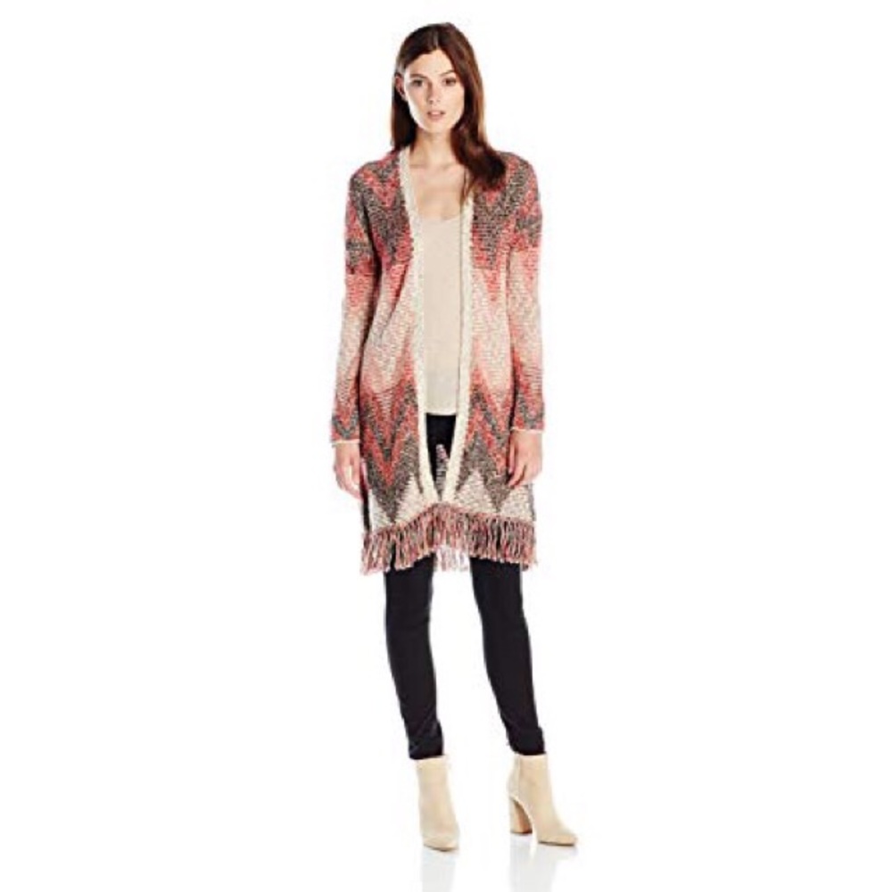 Lucky Brand Fringe Duster Cardigan
